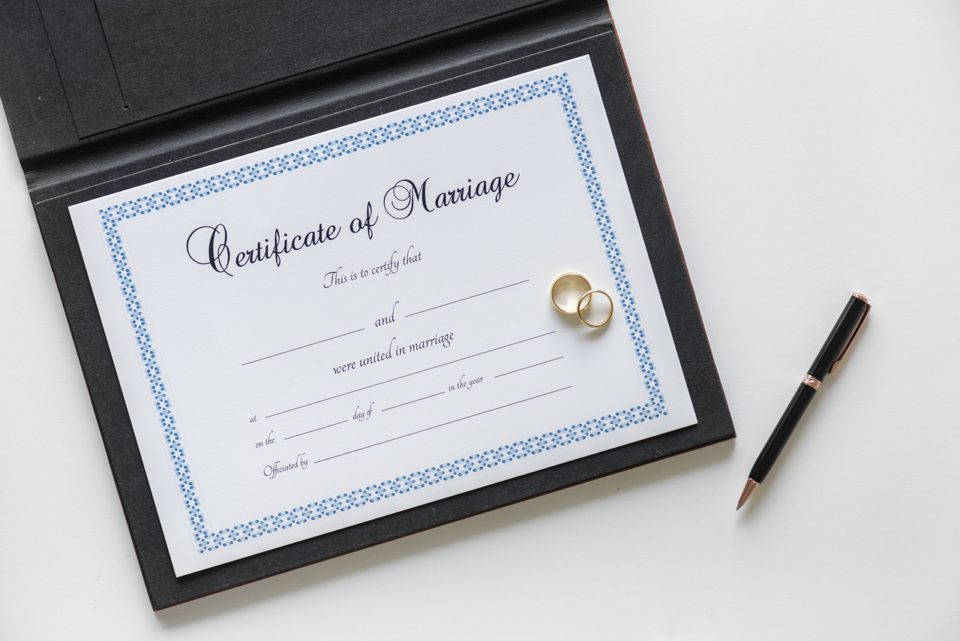 obtain marriage certificate